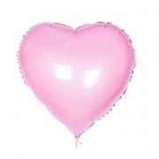 Шар Сердце розовый фольгированный